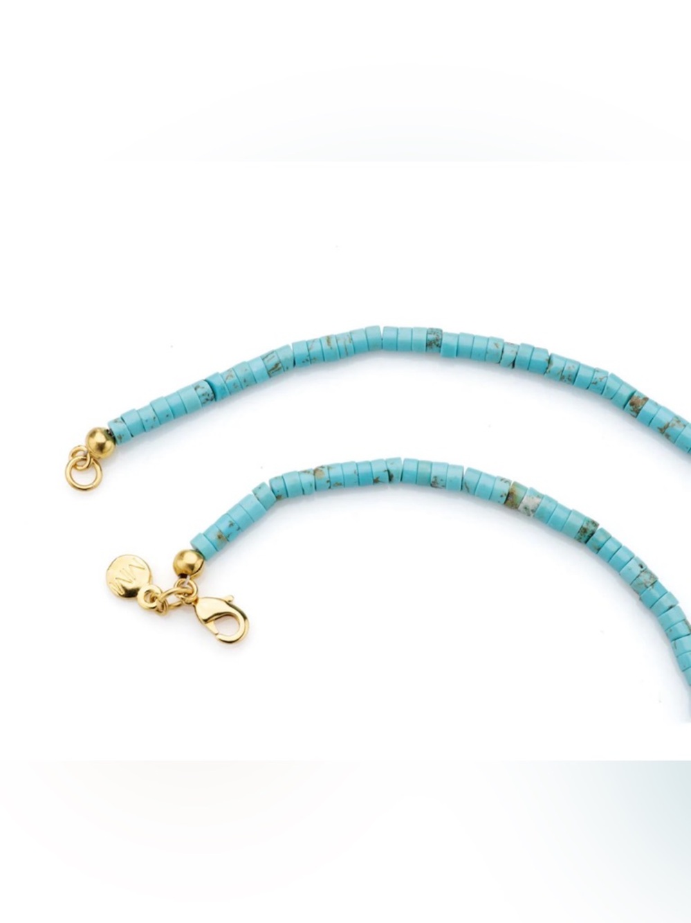 Mayamar Luxurious Turquoise Beaded Necklace Tiger Eye Heart Pendant retail $165 - Picture 3 of 6